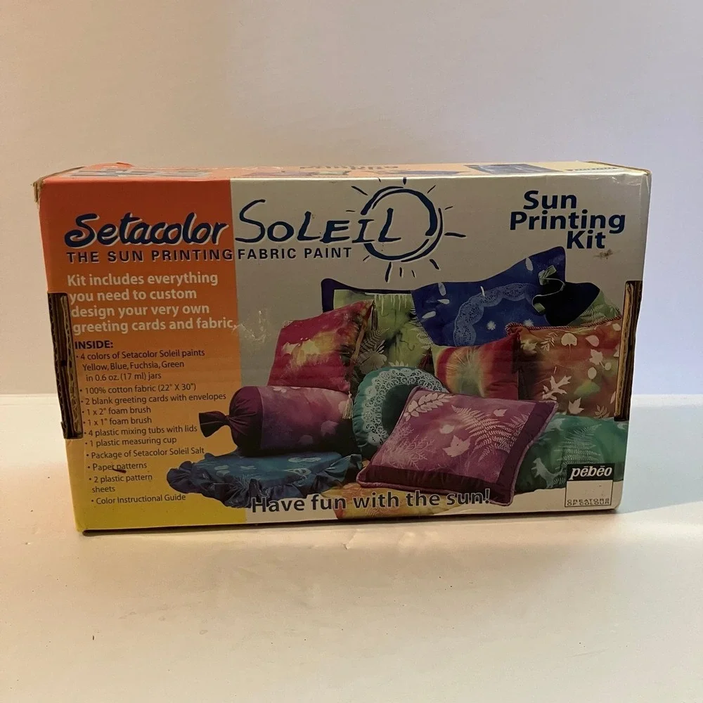 Pebeo Setacolor Soleil Sun Printing Fabric Art Paint‎ Kit Open Box